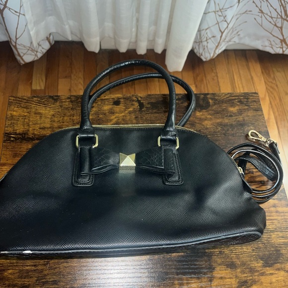 Apt. 9 Black Satchel with Gold Accents - Picture 2 of 4